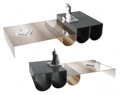 现代茶几3D模型下载